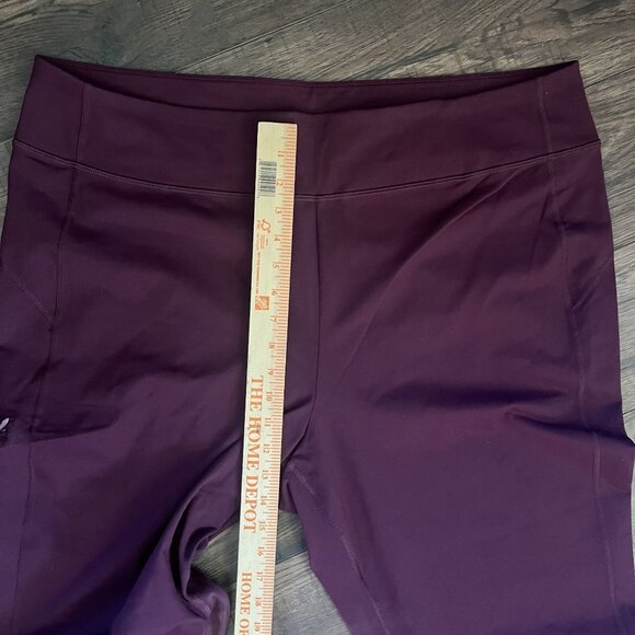 Duluth Trading Company Women XXL x 31 Burgandy Maroon Red Yoga Leggings Wide Leg - Picture 8 of 9